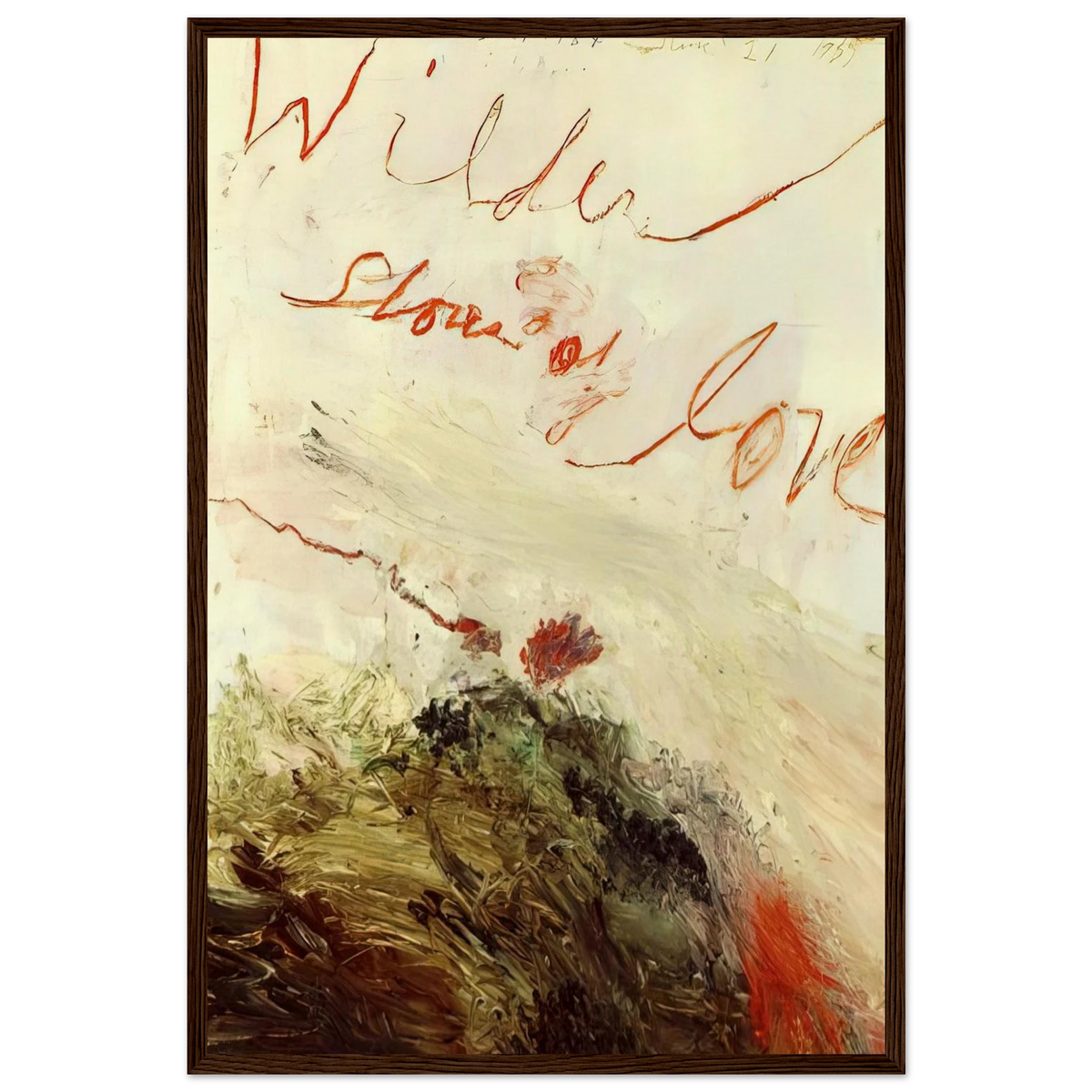 Wilder Shores of Love Framed Poster | Cy Twombly Framed Prints Wall Art | Cy Twombly Store