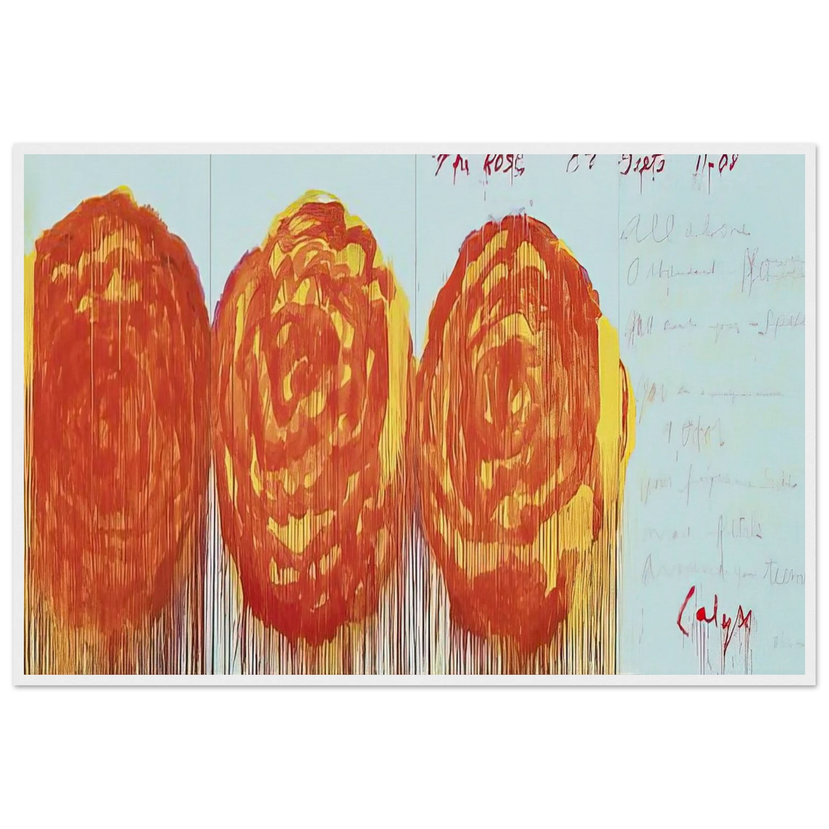 The Rose  II  Framed Poster | Cy Twombly Framed Prints Wall Art | Cy Twombly Store