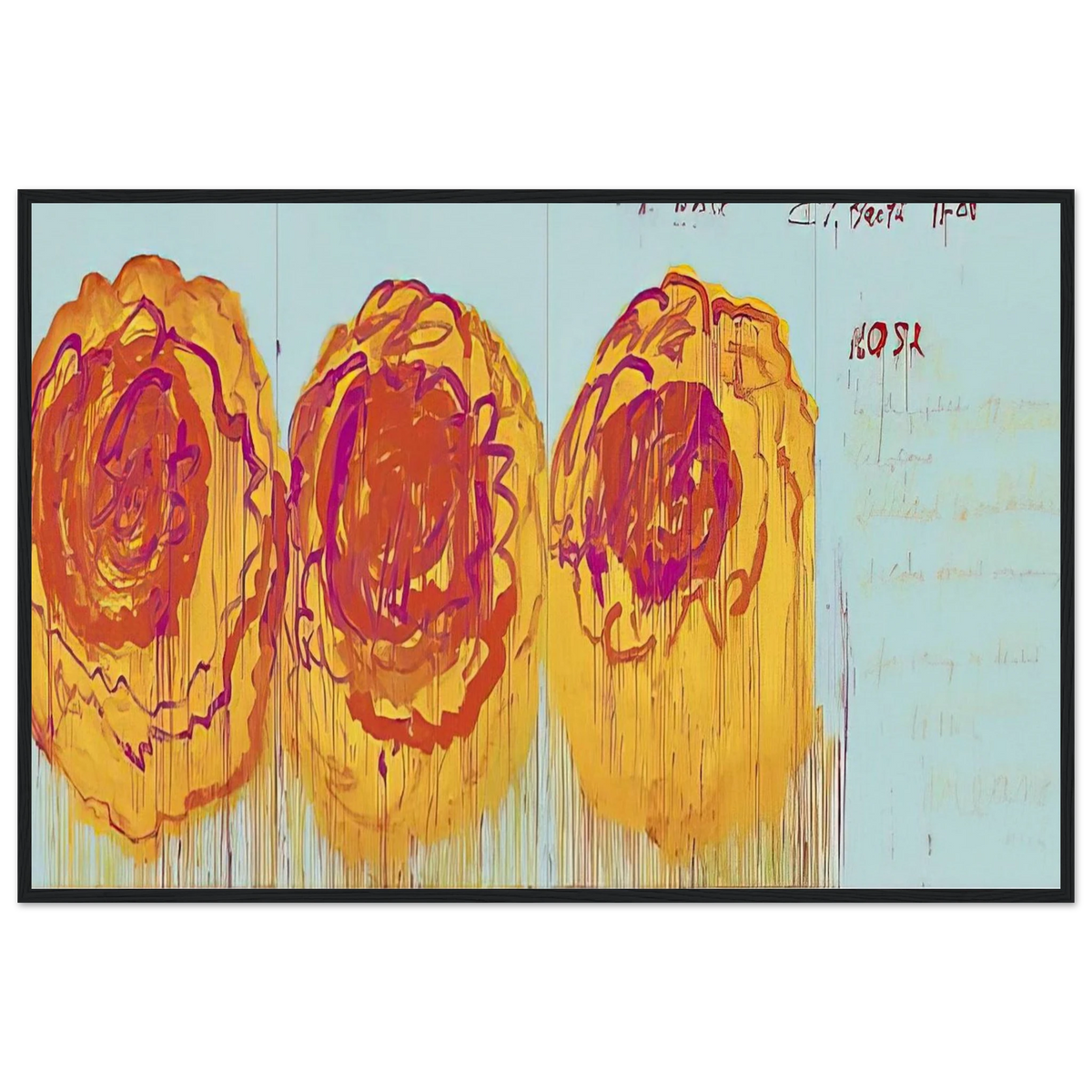 The Rose  I  Framed Poster | Cy Twombly Framed Prints Wall Art | Cy Twombly Store