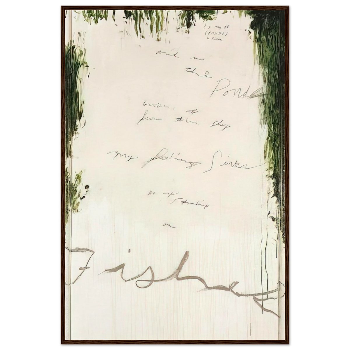 Untitled Part I Framed Poster | Cy Twombly Framed Prints Wall Art | Cy Twombly Store
