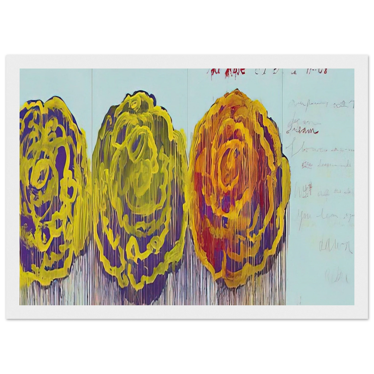 The Rose  III  Framed Poster | Cy Twombly Framed Prints Wall Art | Cy Twombly Store