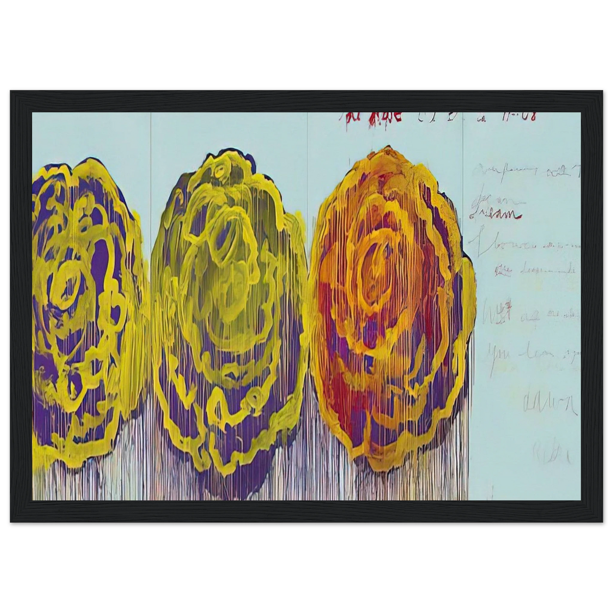 The Rose  III  Framed Poster | Cy Twombly Framed Prints Wall Art | Cy Twombly Store