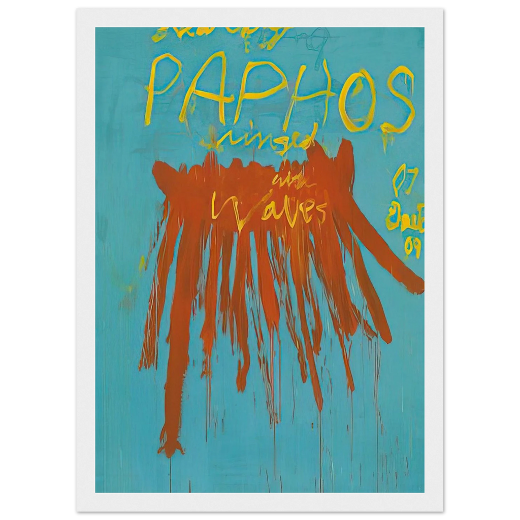 Leaving Paphos Ringed With Waves IV Framed Poster | Cy Twombly Framed Prints Wall Art | Cy Twombly Store
