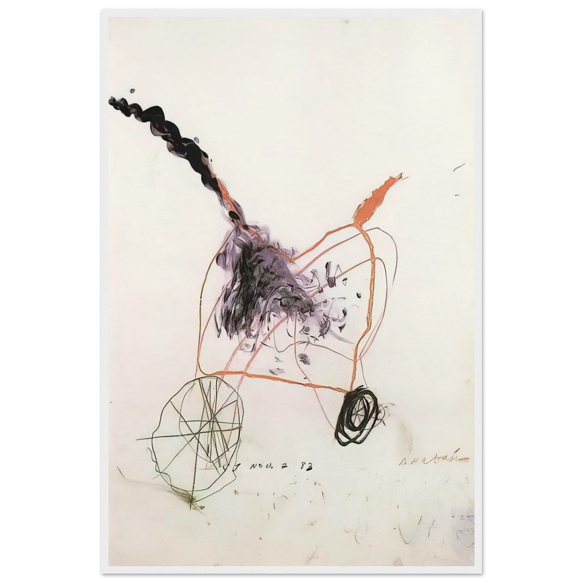 Anabasis Framed Poster | Cy Twombly Framed Prints Wall Art | Cy Twombly Store