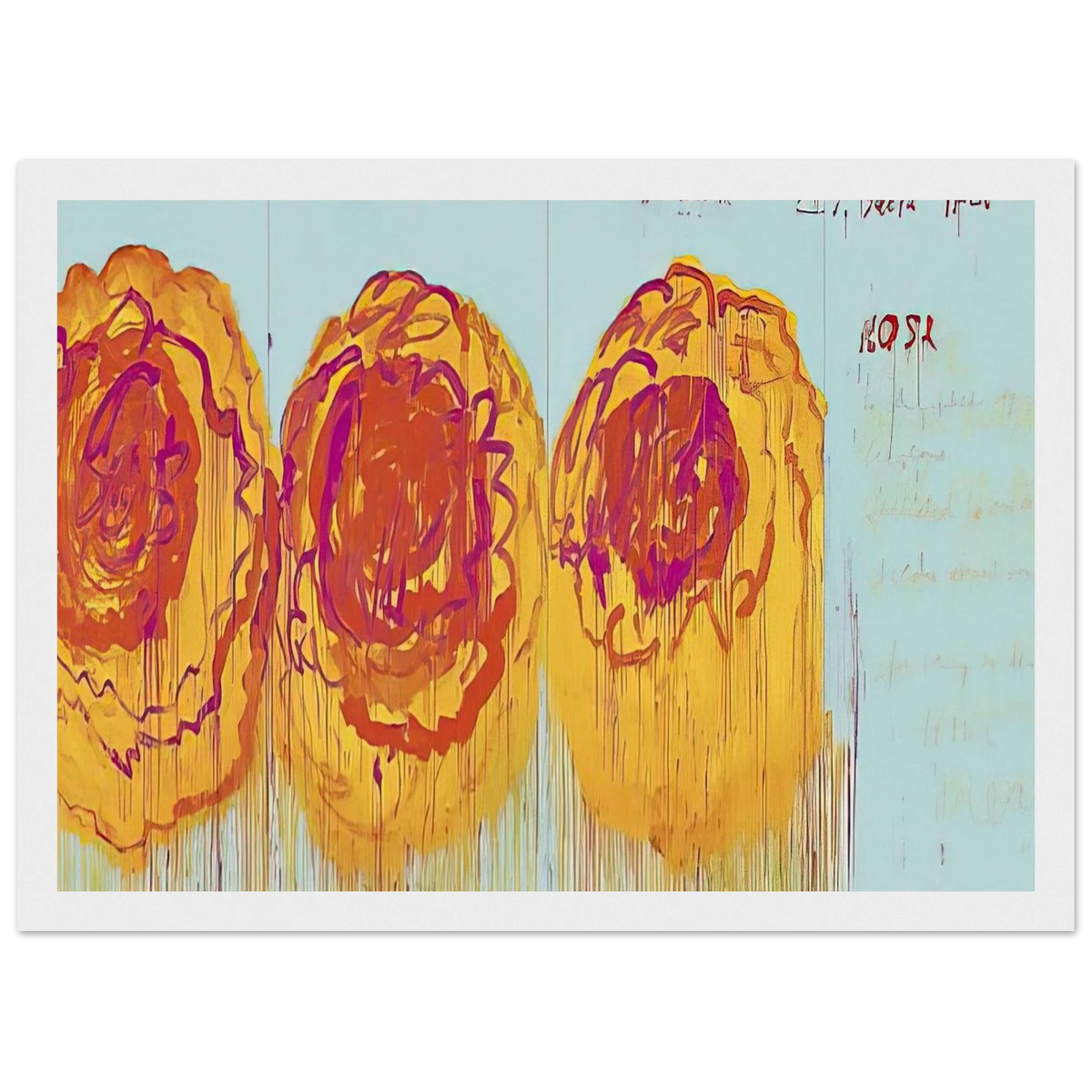 The Rose  I  Framed Poster | Cy Twombly Framed Prints Wall Art | Cy Twombly Store