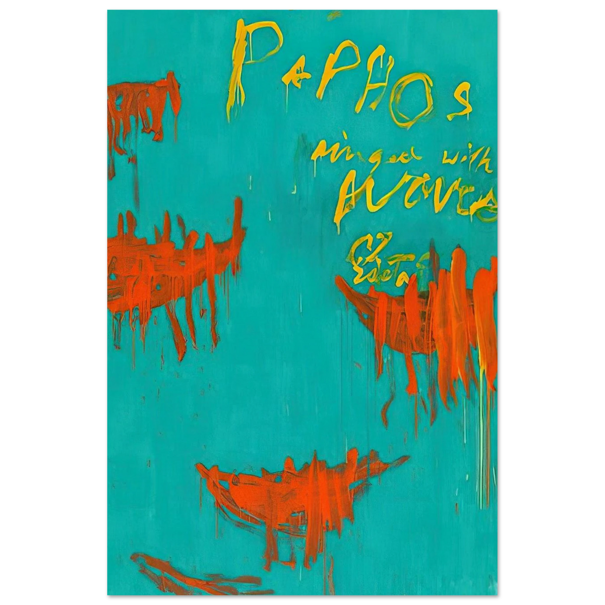 Leaving Paphos Ringed With Waves III Poster | Cy Twombly Poster | Cy Twombly Store