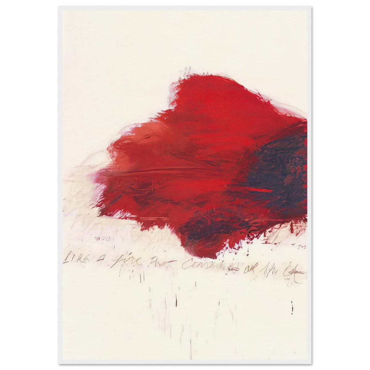 Fifty Days at Iliam. The Fire that Consumes All before It Framed Poster | Cy Twombly Framed Prints Wall Art | Cy Twombly Store