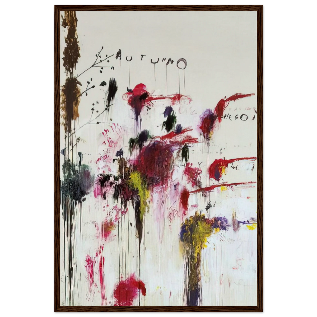 Quattro Stagioni II. Autunno Framed Poster | Cy Twombly Framed Prints Wall Art | Cy Twombly Store