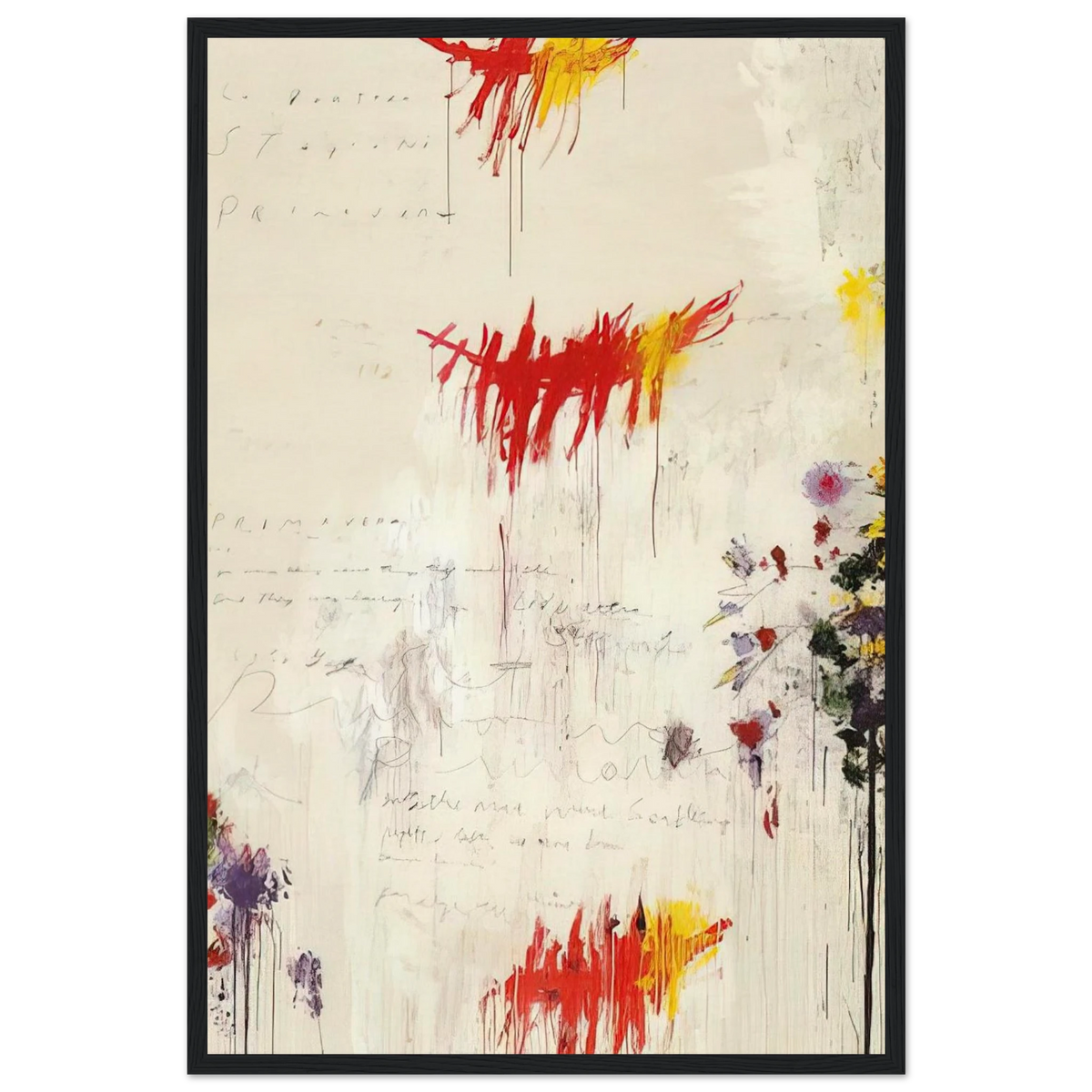 Quattro stagioni I. Primavera Framed Poster | Cy Twombly Framed Prints Wall Art | Cy Twombly Store