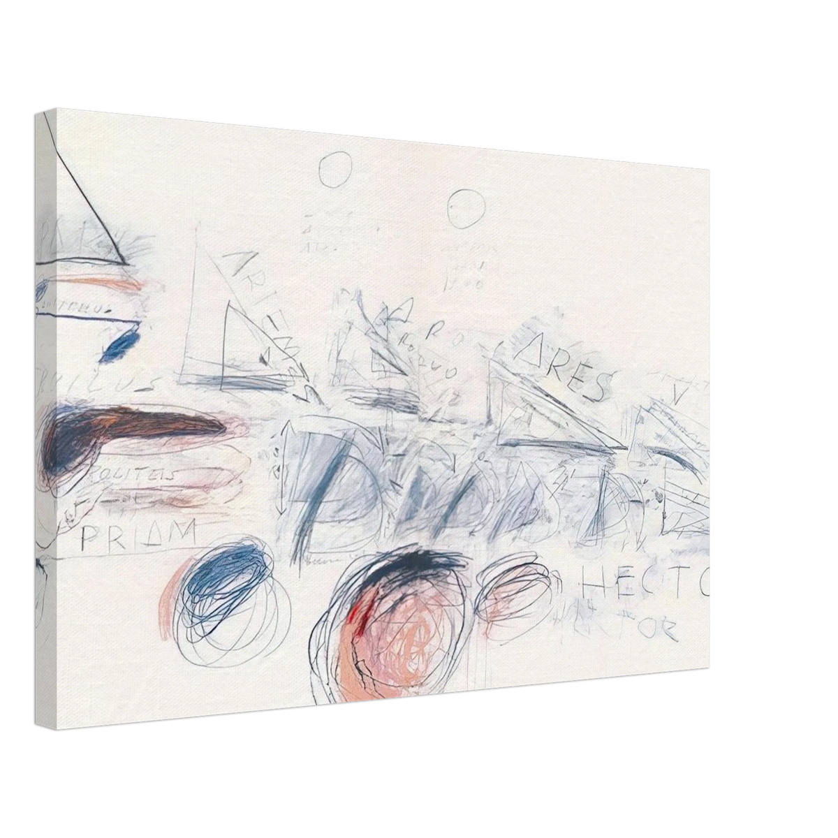 Fifty Days at Iliam. Ilians in Battle Canvas | Cy Twombly Canvas | Cy Twombly Store