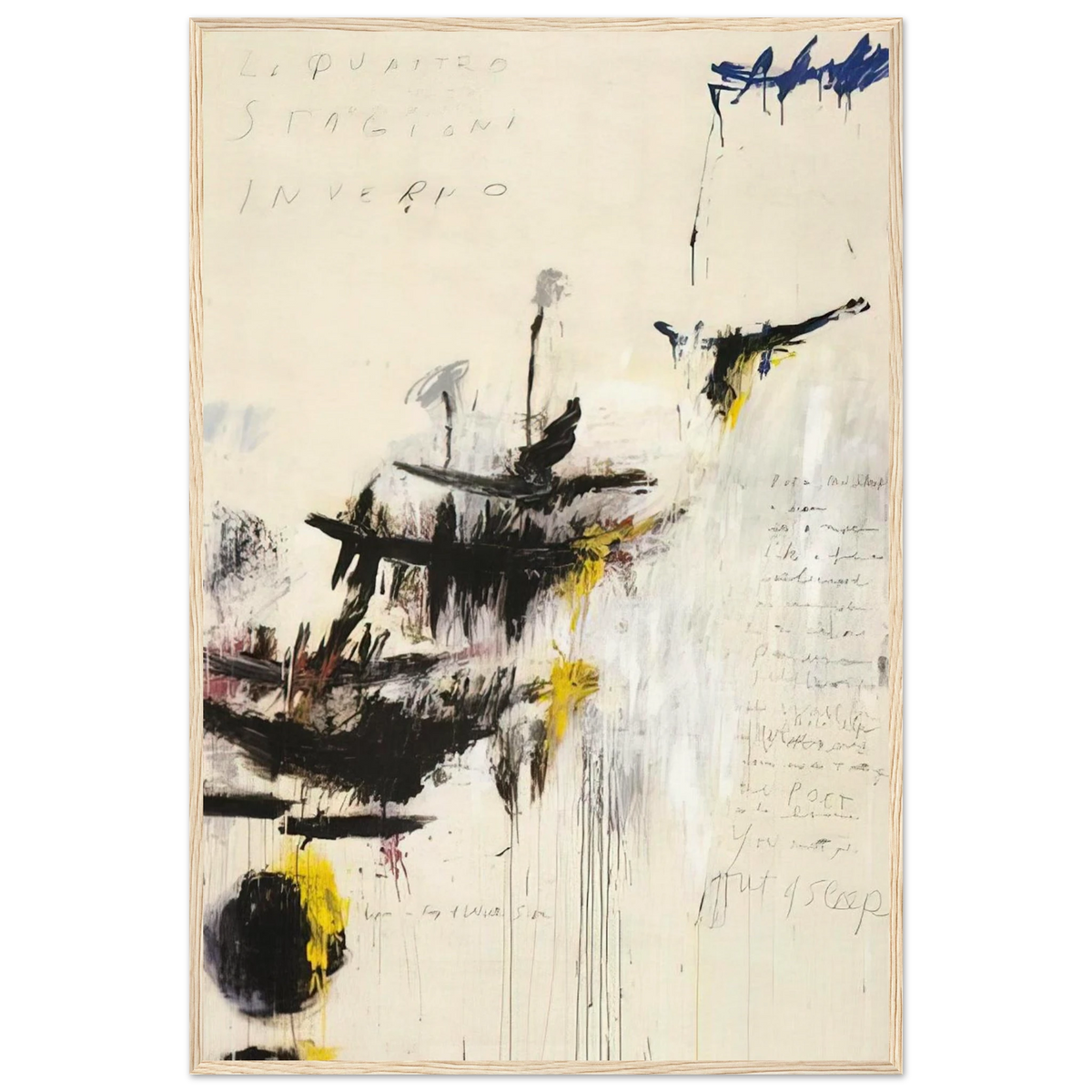 Quattro stagioni I. Inverno Framed Poster | Cy Twombly Framed Prints Wall Art | Cy Twombly Store