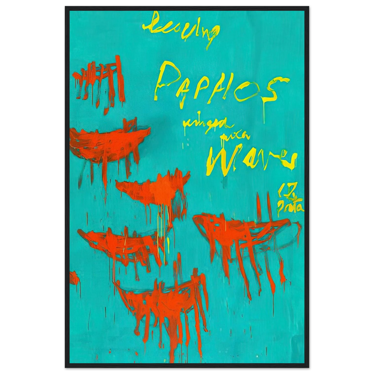 Leaving Paphos Ringed With Waves V Framed Poster | Cy Twombly Framed Prints Wall Art | Cy Twombly Store