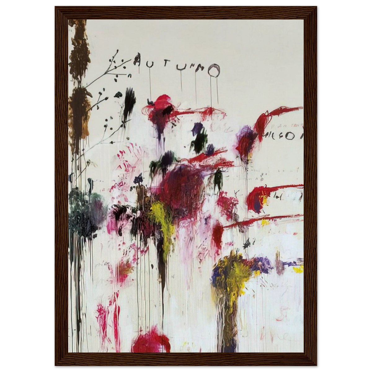 Quattro Stagioni II. Autunno Framed Poster | Cy Twombly Framed Prints Wall Art | Cy Twombly Store