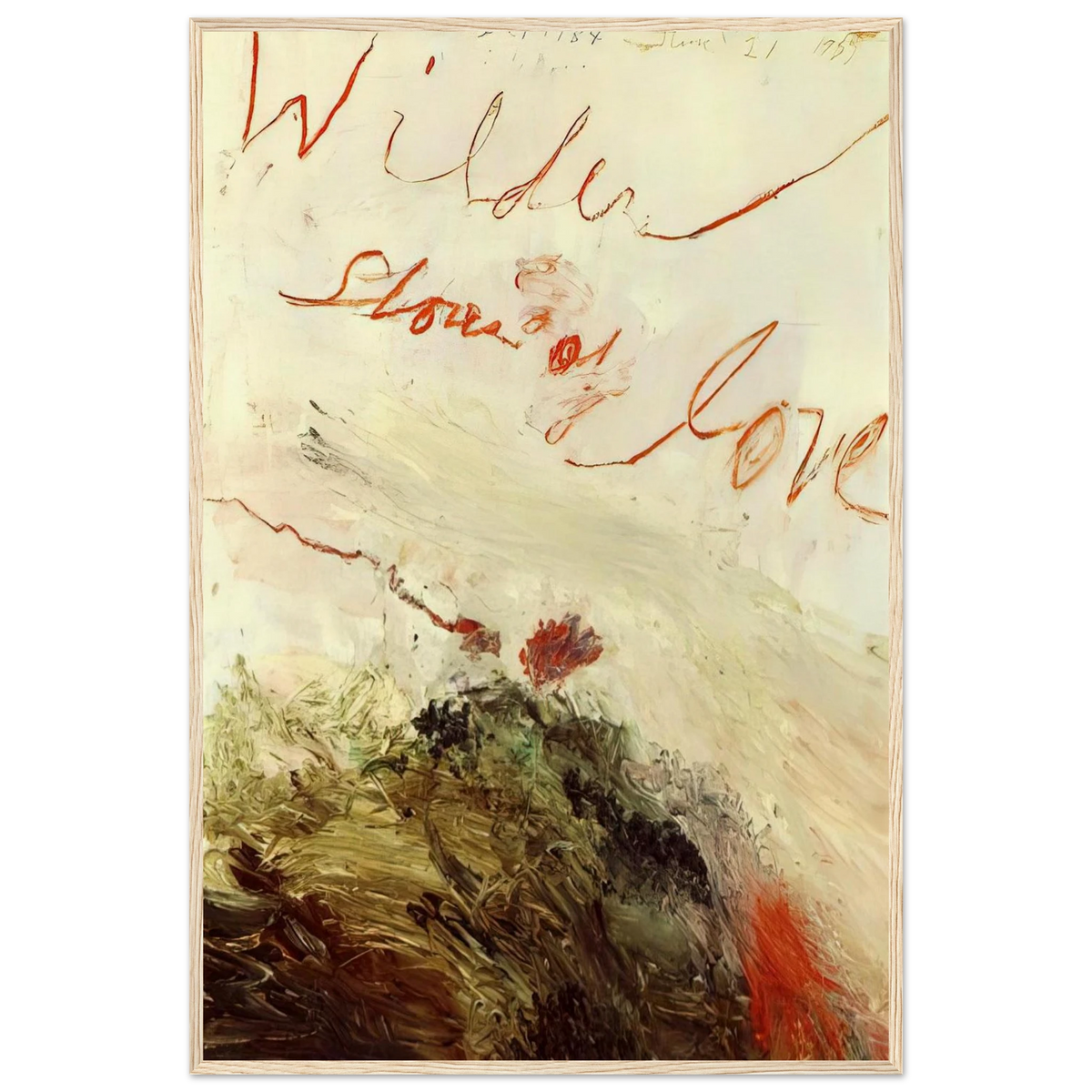 Wilder Shores of Love Framed Poster | Cy Twombly Framed Prints Wall Art | Cy Twombly Store