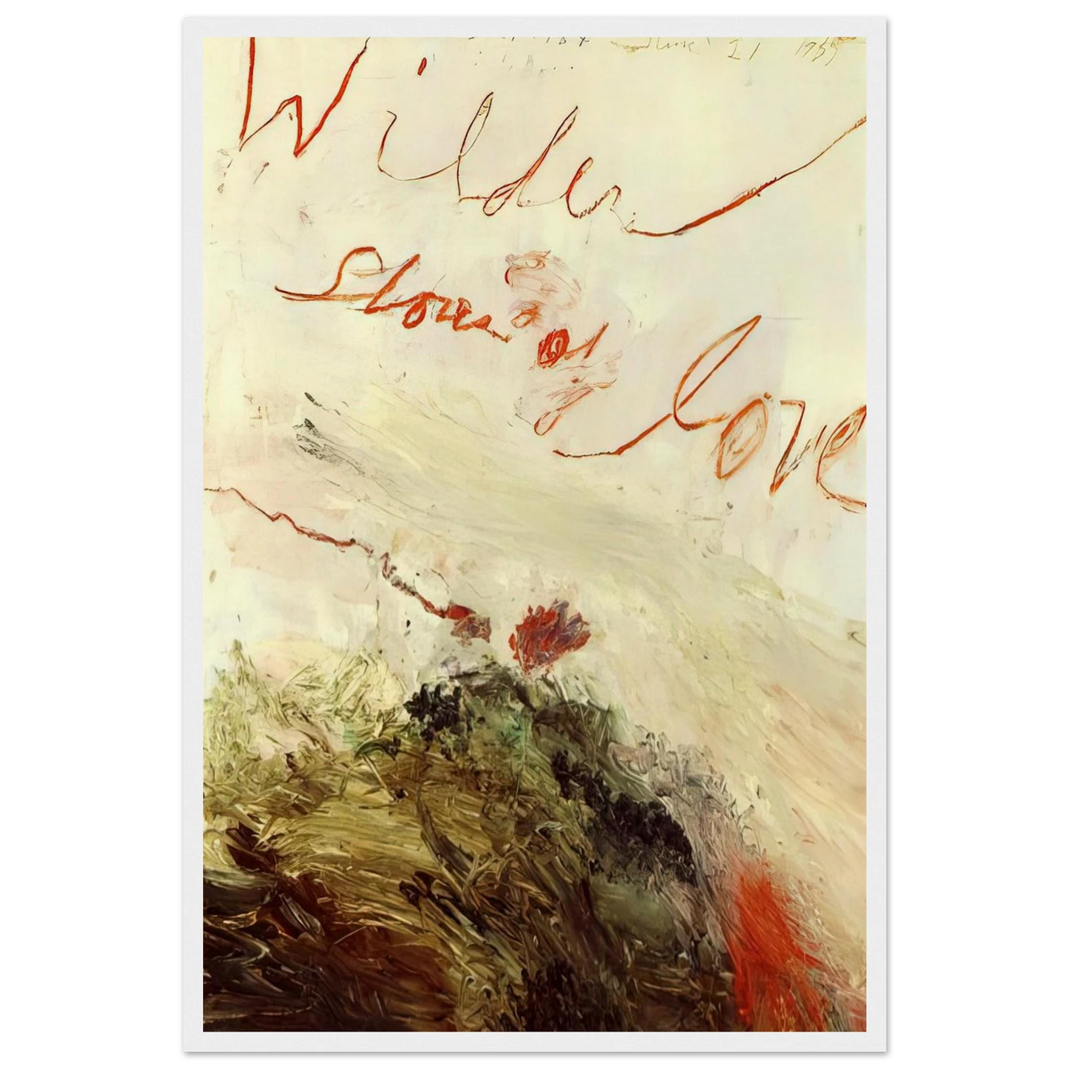 Wilder Shores of Love Framed Poster | Cy Twombly Framed Prints Wall Art | Cy Twombly Store