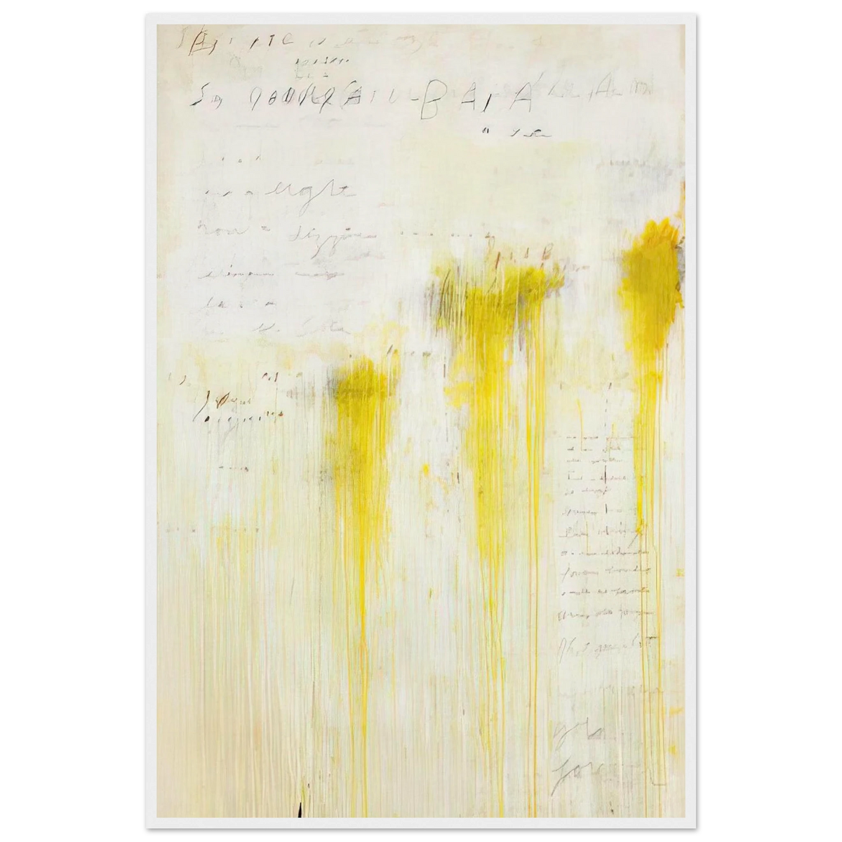 Quattro Stagioni II. Estate Framed Poster | Cy Twombly Framed Prints Wall Art | Cy Twombly Store