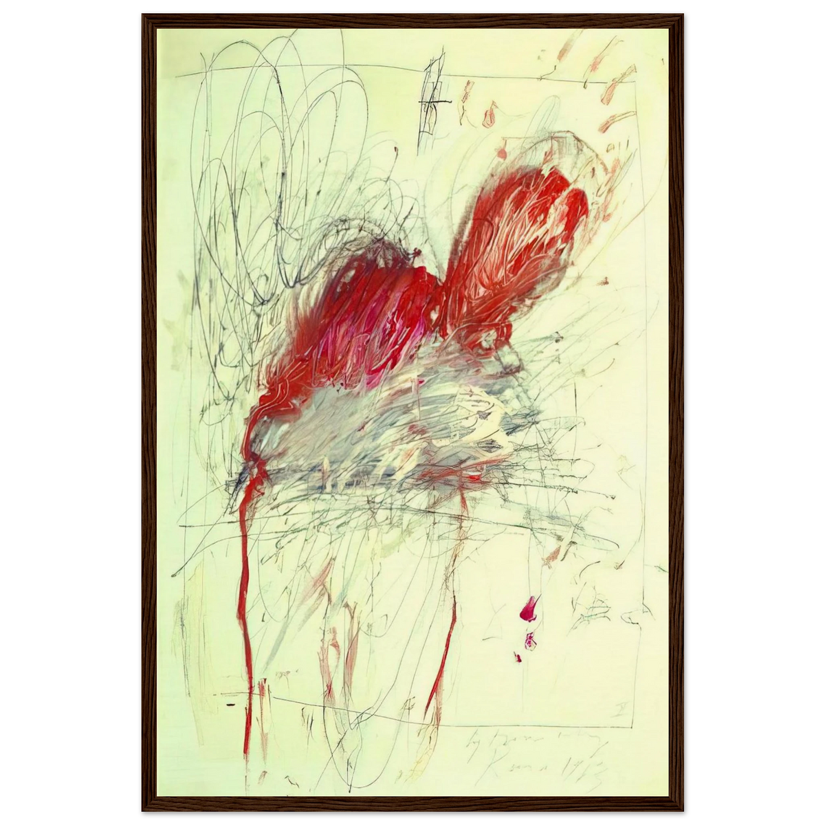 Leda and the Swan Framed Poster | Cy Twombly Framed Prints Wall Art | Cy Twombly Store