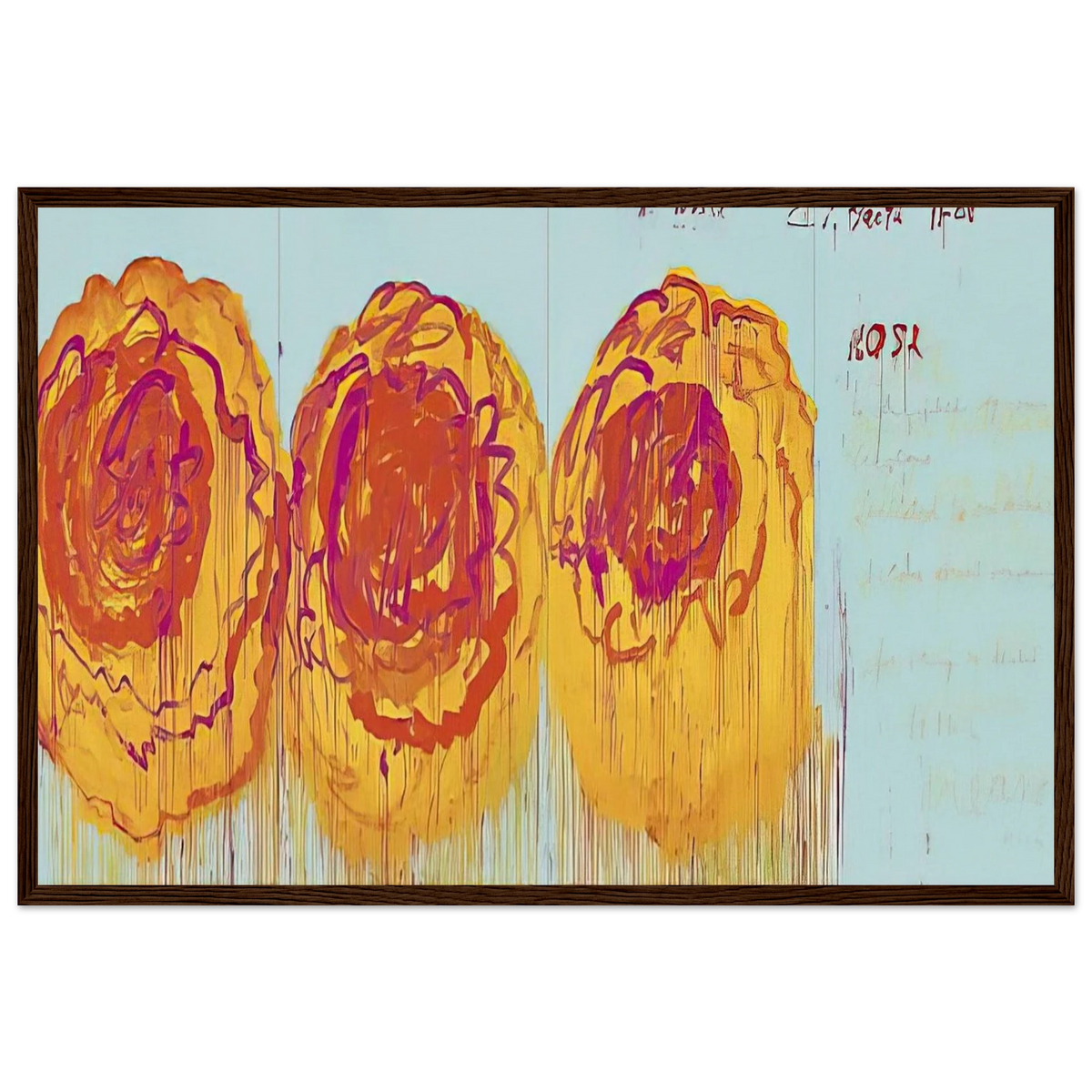 The Rose  I  Framed Poster | Cy Twombly Framed Prints Wall Art | Cy Twombly Store