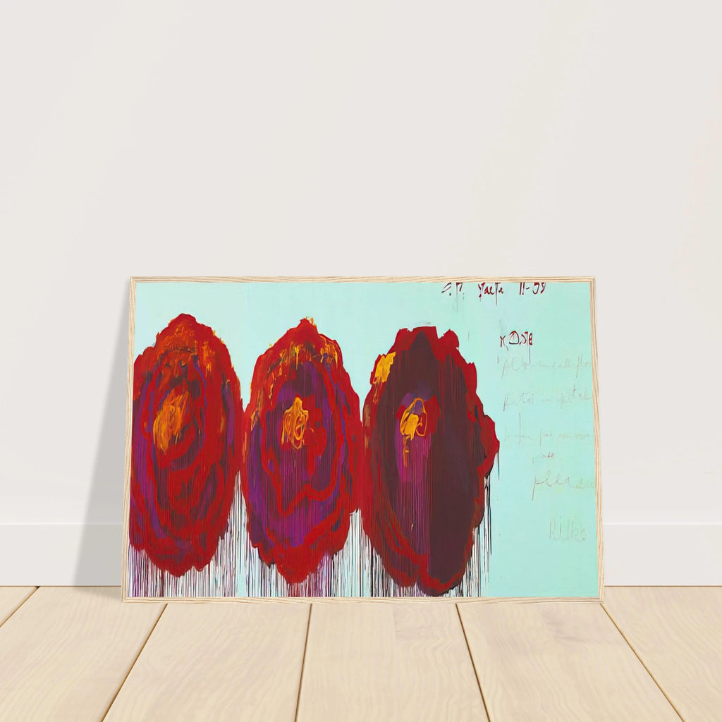 The Rose  IV  Framed Poster | Cy Twombly Framed Prints Wall Art | Cy Twombly Store