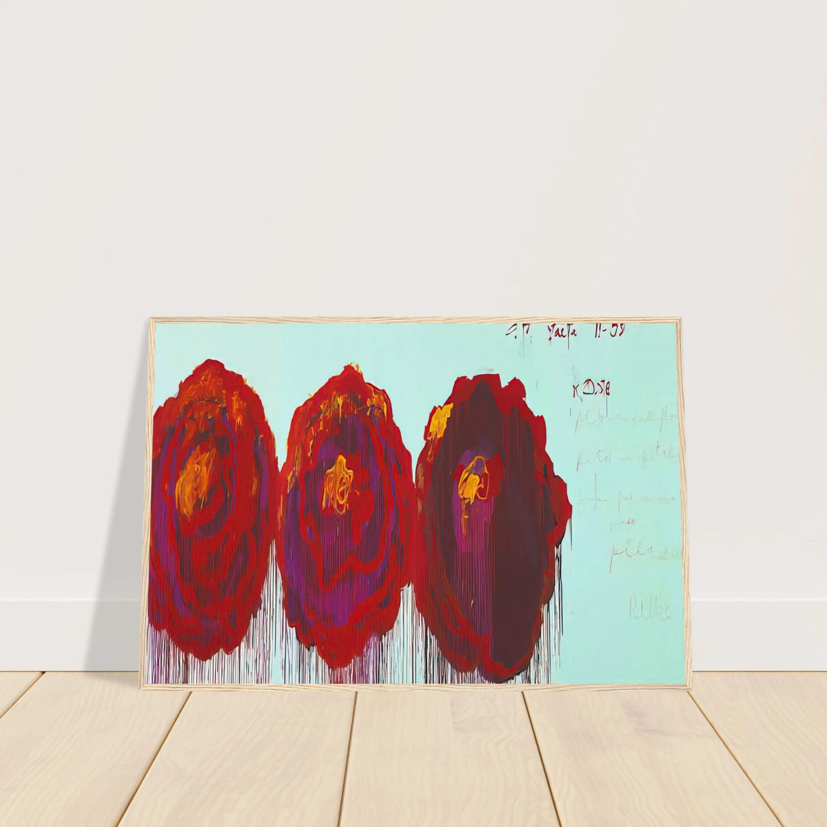 The Rose  IV  Framed Poster | Cy Twombly Framed Prints Wall Art | Cy Twombly Store