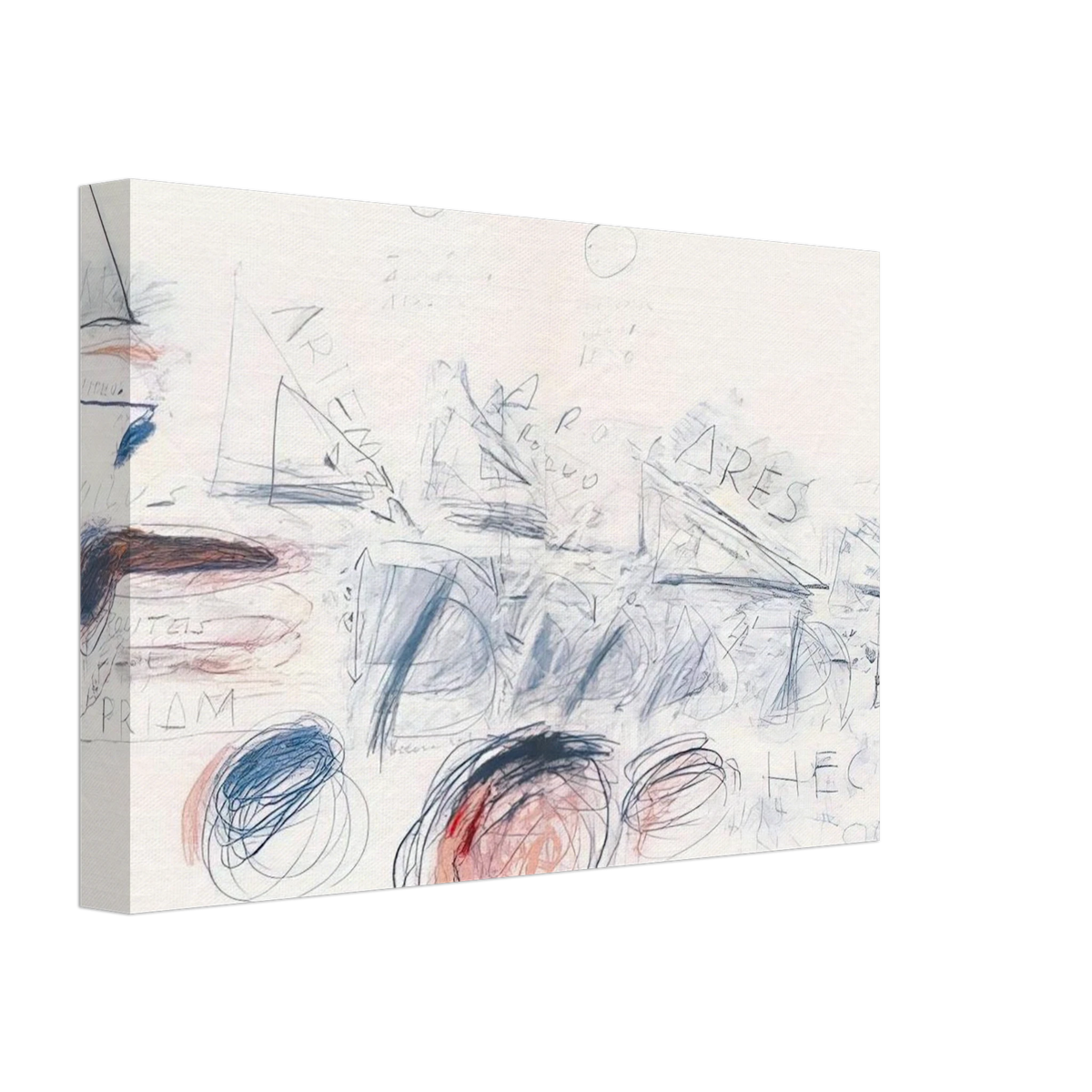 Fifty Days at Iliam. Ilians in Battle Canvas | Cy Twombly Canvas | Cy Twombly Store