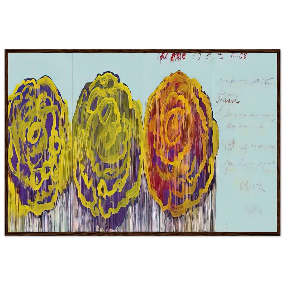 The Rose  III  Framed Poster | Cy Twombly Framed Prints Wall Art | Cy Twombly Store