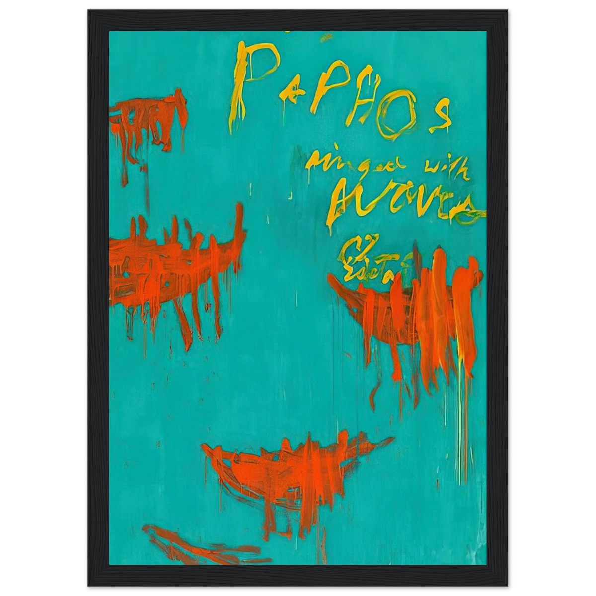 Leaving Paphos Ringed With Waves III Framed Poster | Cy Twombly Framed Prints Wall Art | Cy Twombly Store