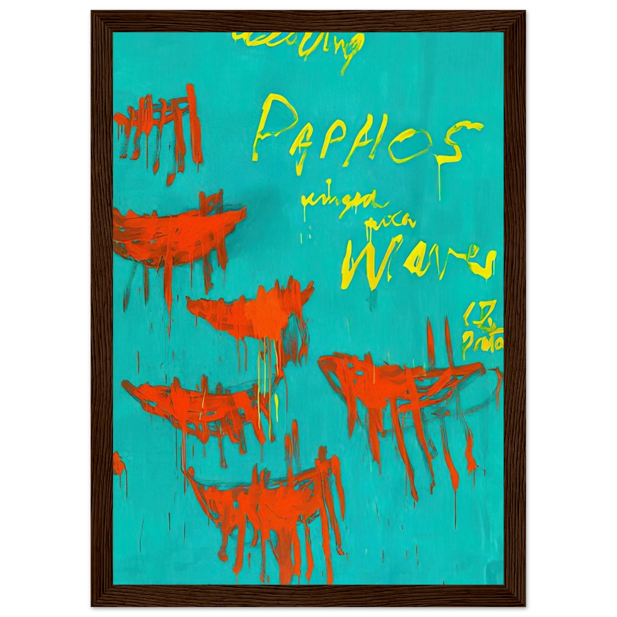 Leaving Paphos Ringed With Waves V Framed Poster | Cy Twombly Framed Prints Wall Art | Cy Twombly Store