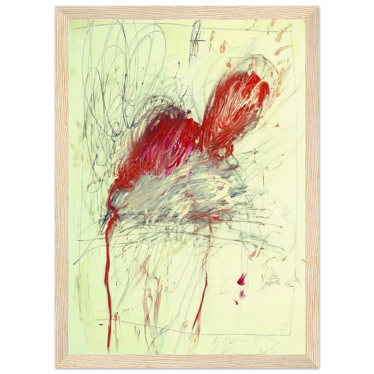 Leda and the Swan Framed Poster | Cy Twombly Framed Prints Wall Art | Cy Twombly Store