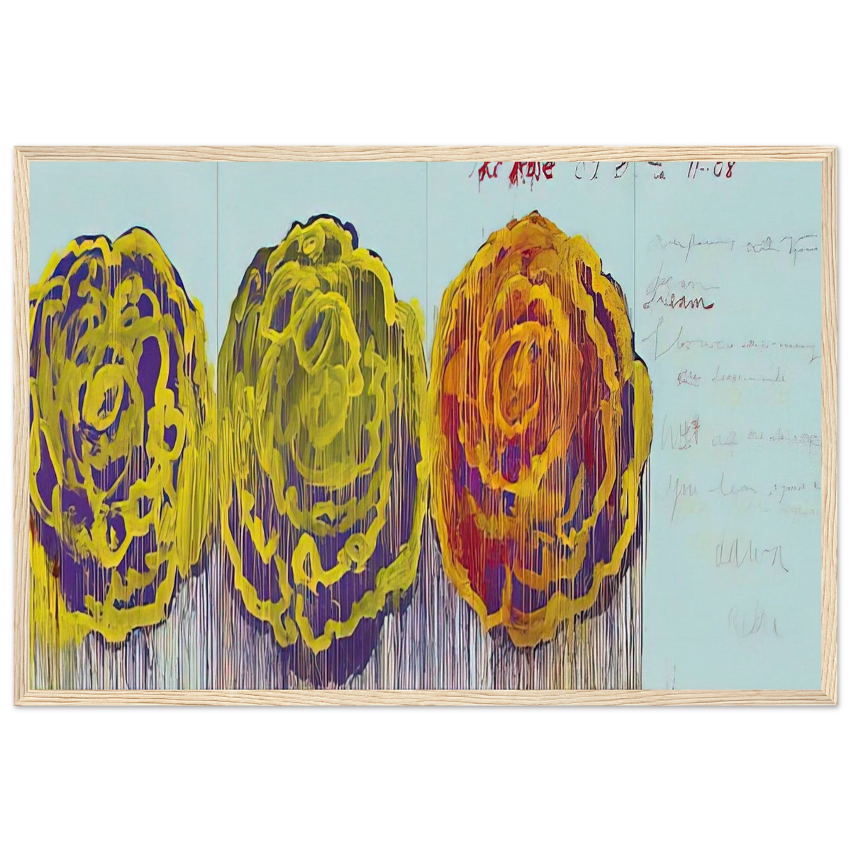 The Rose  III  Framed Poster | Cy Twombly Framed Prints Wall Art | Cy Twombly Store