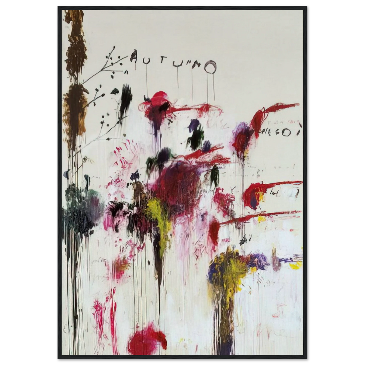 Quattro Stagioni II. Autunno Framed Poster | Cy Twombly Framed Prints Wall Art | Cy Twombly Store