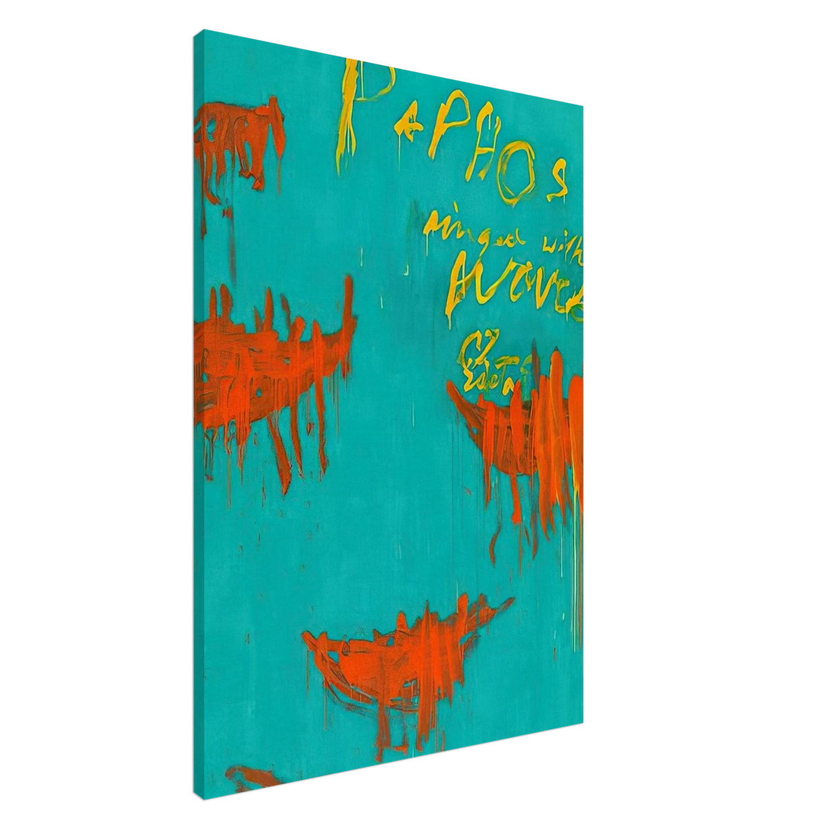 Leaving Paphos Ringed With Waves III Canvas | Cy Twombly Canvas | Cy Twombly Store